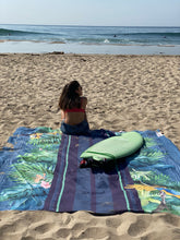 Load image into Gallery viewer, Oversized RioMat in Blue  ||  Beach, Pic Nic, Outdoor / Towel, Blanket, Throw
